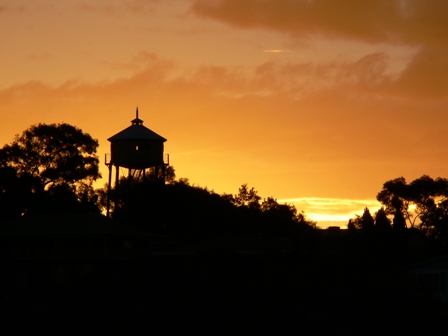 Port Augusta West Water tower at Sunset